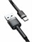 Кабель Baseus Cafule USB - Type-C 2А 3м черный/серый (CATKLF-UG1) 6953156296343