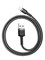 Кабель Baseus Cafule USB - Lightning 2м черный/серый (CALKLF-CG1) 6953156275010 - фото 38375