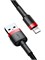 Кабель Baseus Cafule USB - Lightning 2м черный/красный (CALKLF-C19) 6953156275027
