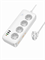 Сетевой фильтр удлинитель Hoco AC22 4 розетки 3 USB 1 Type-C 2500W PD 30W 1.5 метра белый 6942007629799