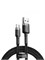 Кабель Baseus Cafule USB - Type-C 3А 1м черный/серый (CATKLF-BG1) 6953156278202