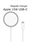 Беспроводное зарядное устройство Apple MagSafe Charger MHXH3ZM/A A2140 для iPhone 12 / 13 / 14 / 15 / 16 / 17 194252192467
